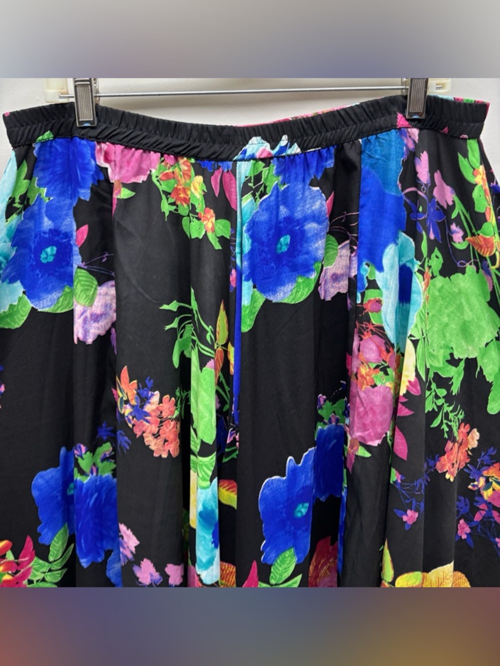 CUPIO Maxi Skirt Full Sweep Circle Elastic Waist Boho Floral Women SZ L - Picture 3 of 6